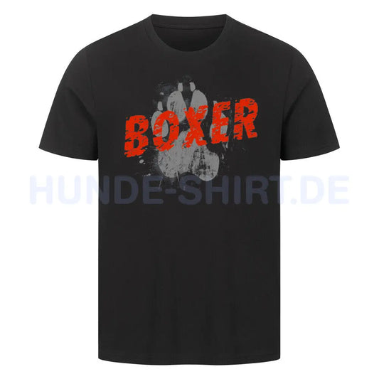 Premium T-Shirt "Boxer - PAW" Schwarz – hunde-shirt.de