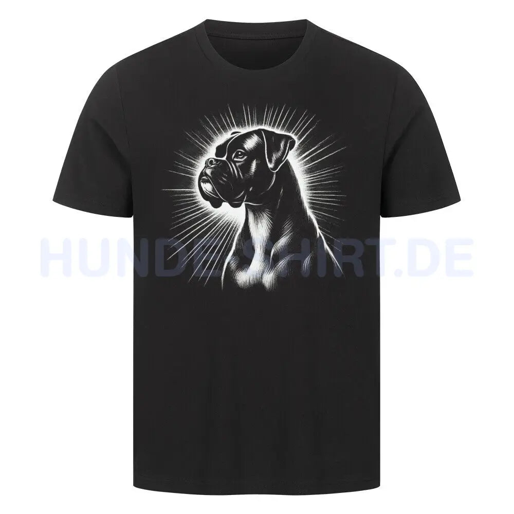 Premium T-Shirt "Boxer Shine" Schwarz – hunde-shirt.de