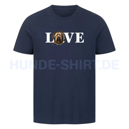 Premium T-Shirt "Briard - LOVE" French Navy – hunde-shirt.de