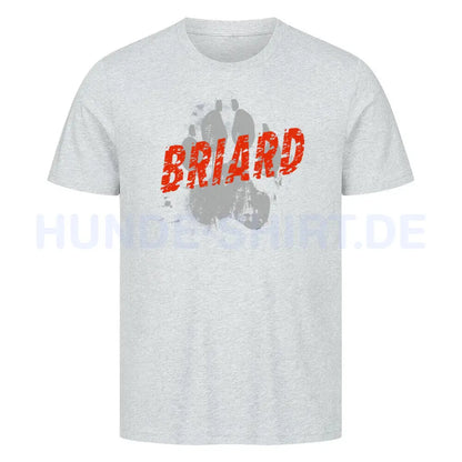 Premium T-Shirt "Briard - PAW" Heather Grey – hunde-shirt.de