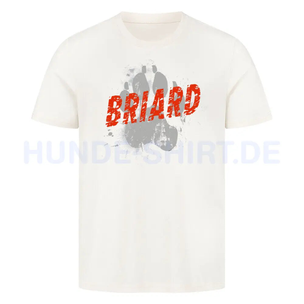 Premium T-Shirt "Briard - PAW" Natural Raw – hunde-shirt.de