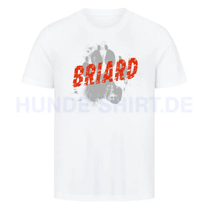 Premium T-Shirt "Briard - PAW" Weiß – hunde-shirt.de