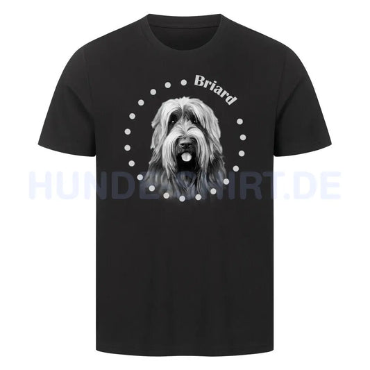 Premium T-Shirt "Briard Rounded" Schwarz – hunde-shirt.de