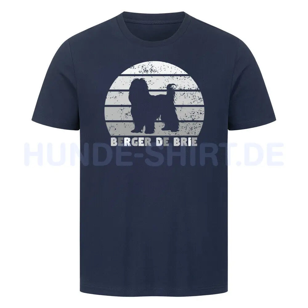 Premium T-Shirt "Briard S" French Navy – hunde-shirt.de