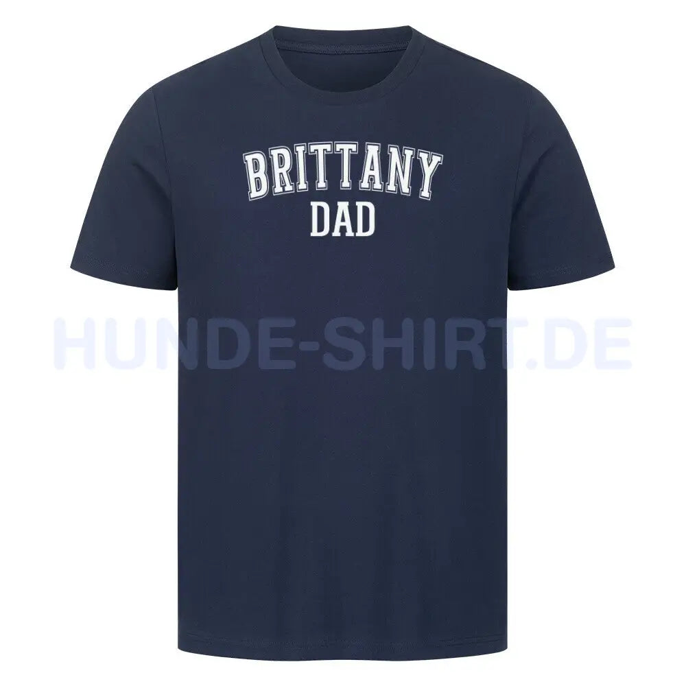 Premium T-Shirt "Brittany Spaniel - DAD" French Navy – hunde-shirt.de