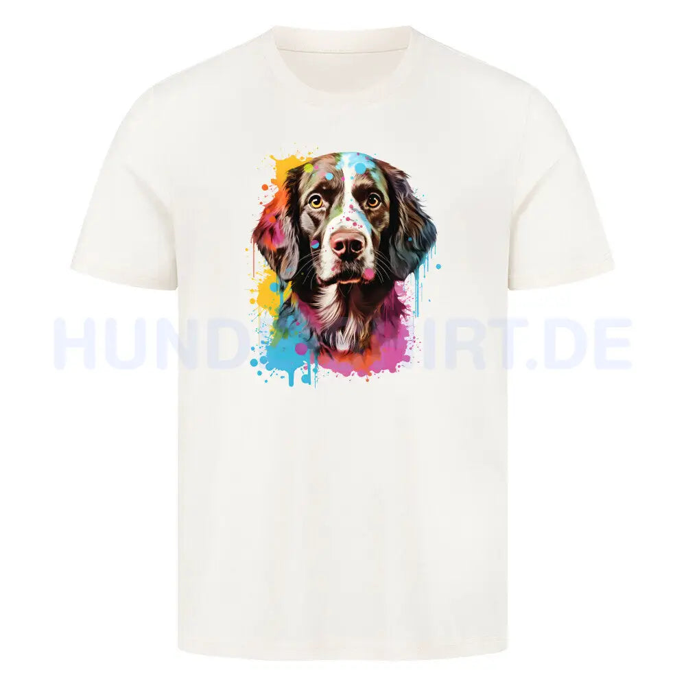 Premium T-Shirt "Brittany Spaniel - Paint" Natural Raw – hunde-shirt.de