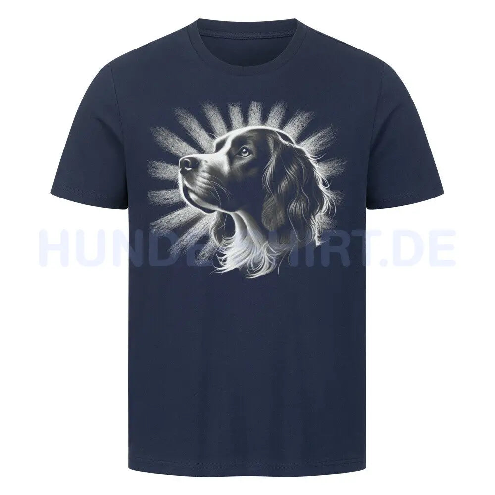 Premium T-Shirt "Brittany Spaniel - Shine" French Navy – hunde-shirt.de