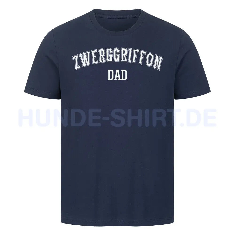 Premium T-Shirt "Brüsseler Griffon - DAD" French Navy – hunde-shirt.de