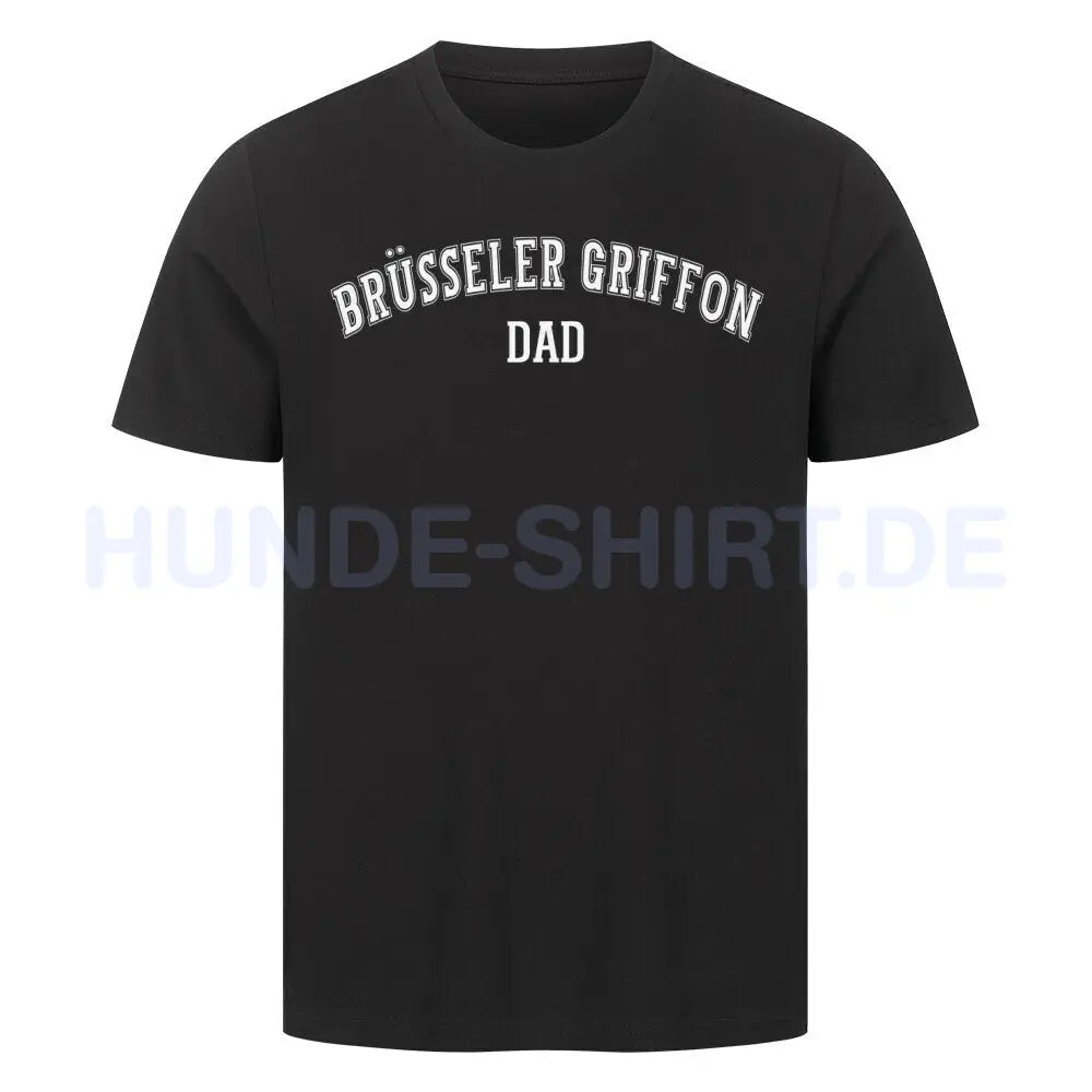 Premium T-Shirt "Brüsseler Griffon - DAD" Schwarz – hunde-shirt.de