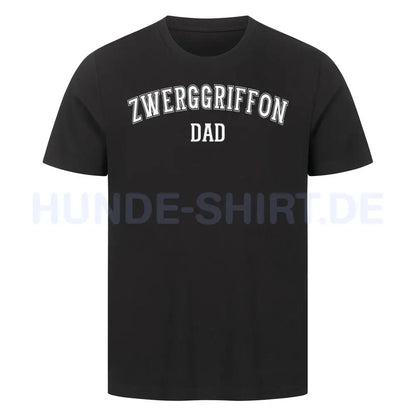 Premium T-Shirt "Brüsseler Griffon - DAD" Schwarz – hunde-shirt.de