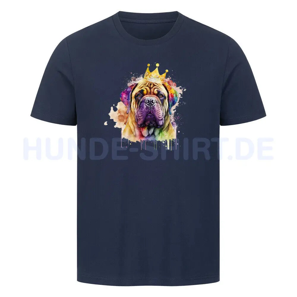 Premium T-Shirt "Bullmastiff - King" French Navy – hunde-shirt.de