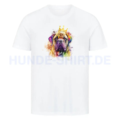 Premium T-Shirt "Bullmastiff - King" Weiß – hunde-shirt.de