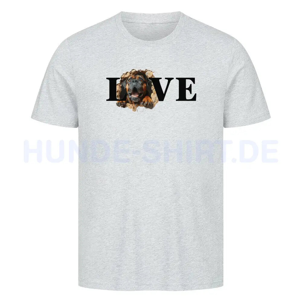 Premium T-Shirt "Bullmastiff - LOVE" Heather Grey – hunde-shirt.de