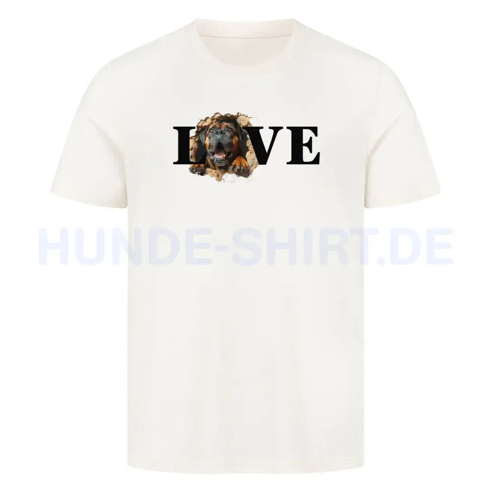 Premium T-Shirt "Bullmastiff - LOVE" Natural Raw – hunde-shirt.de