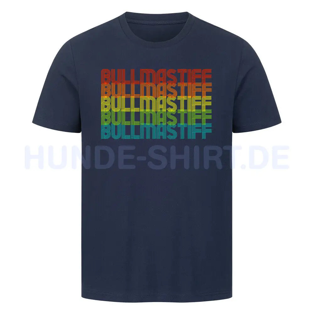 Premium T-Shirt "Bullmastiff - RETRO" French Navy – hunde-shirt.de