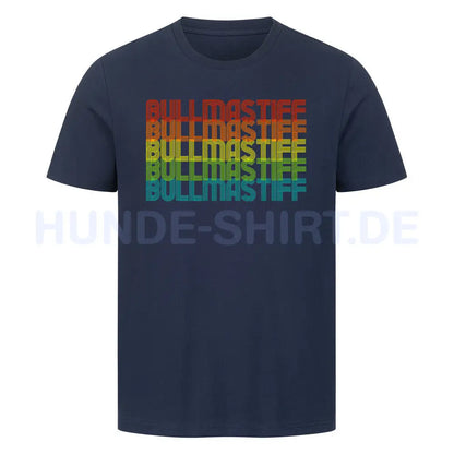 Premium T-Shirt "Bullmastiff - RETRO" French Navy – hunde-shirt.de