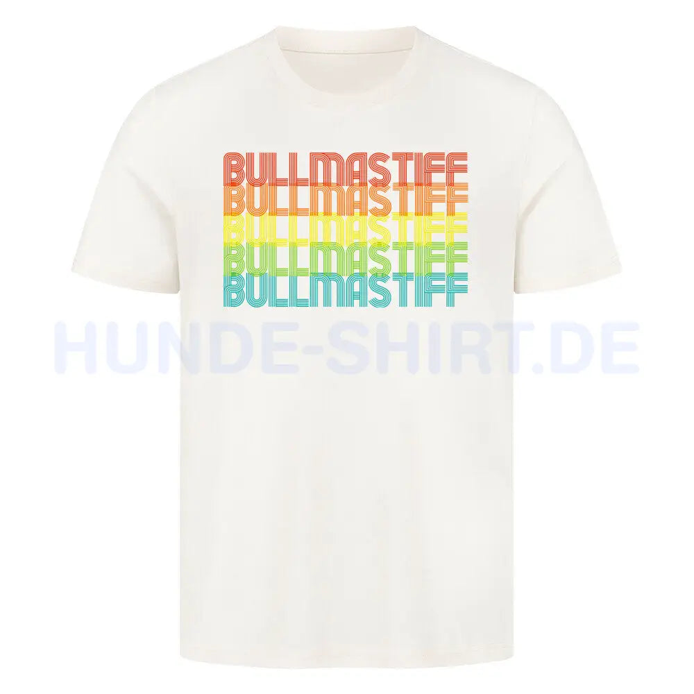 Premium T-Shirt "Bullmastiff - RETRO" Natural Raw – hunde-shirt.de