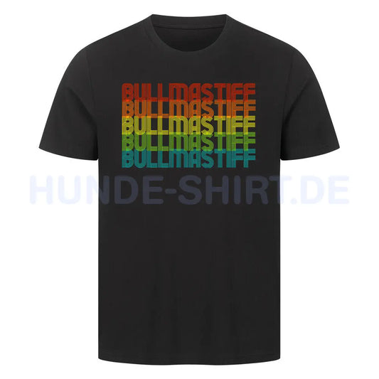 Premium T-Shirt "Bullmastiff - RETRO" Schwarz – hunde-shirt.de