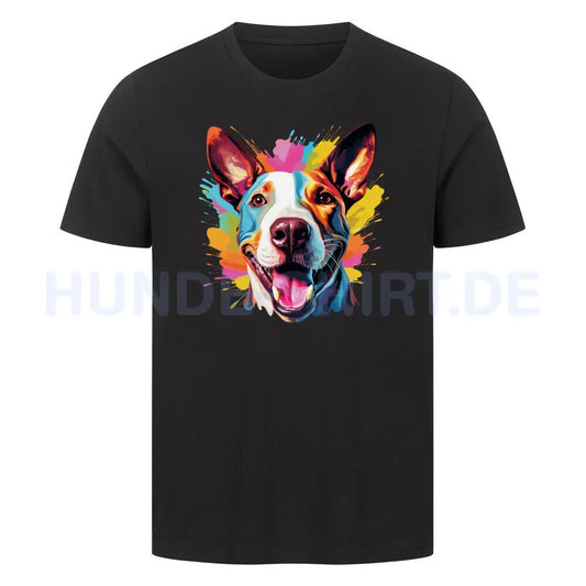 Premium T-Shirt "Bullterrier - Paint" Schwarz – hunde-shirt.de