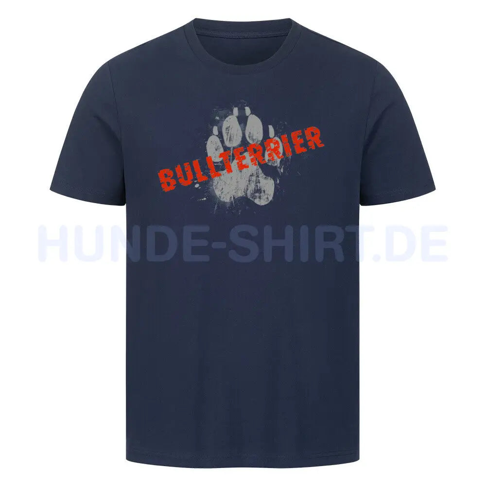 Premium T-Shirt "Bullterrier - PAW" French Navy – hunde-shirt.de