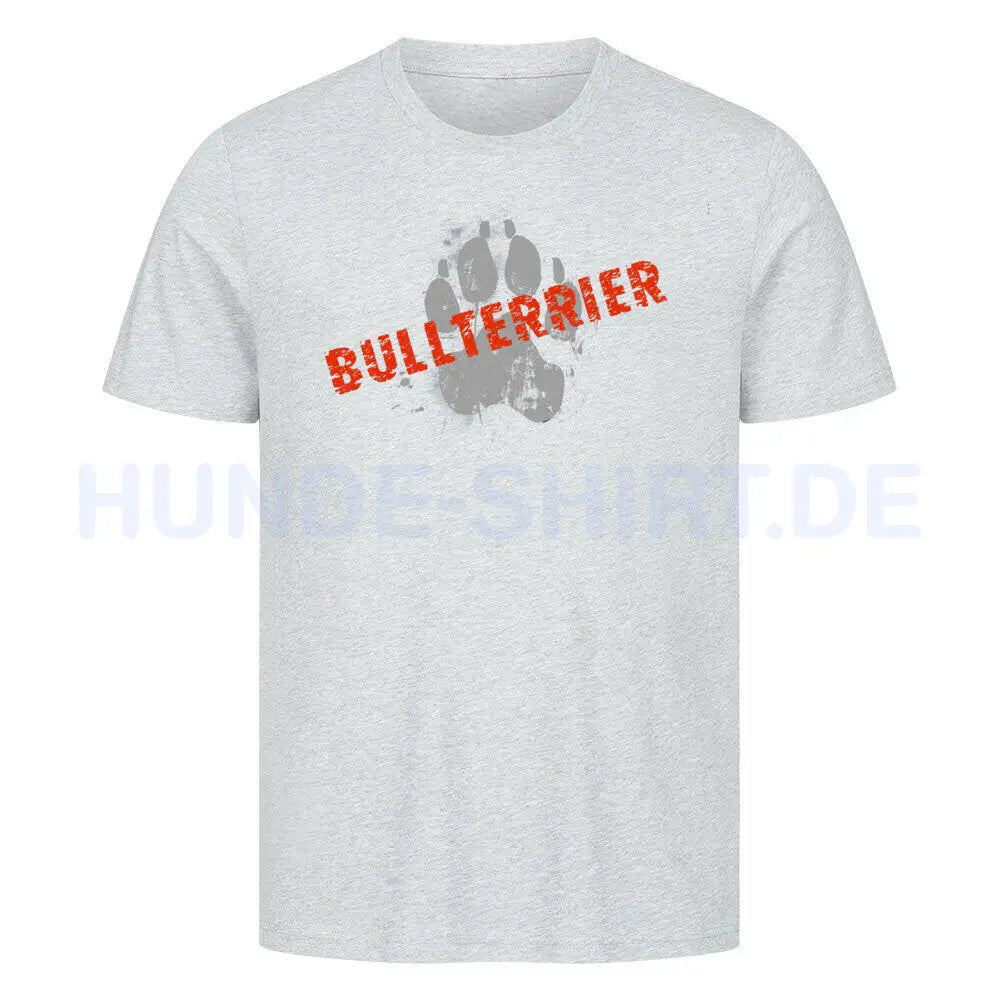 Premium T-Shirt "Bullterrier - PAW" Heather Grey – hunde-shirt.de