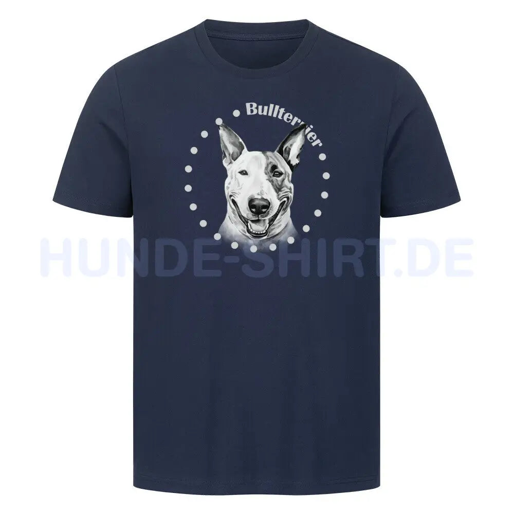 Premium T-Shirt "Bullterrier Rounded" French Navy – hunde-shirt.de