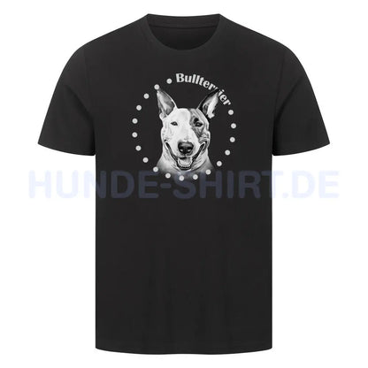 Premium T-Shirt "Bullterrier Rounded" Schwarz – hunde-shirt.de