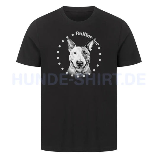 Premium T-Shirt "Bullterrier Rounded" Schwarz – hunde-shirt.de