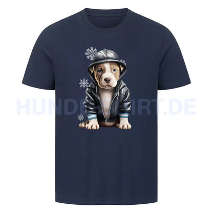 Premium T-Shirt "Bully XL / XXL - Frost" French Navy – hunde-shirt.de