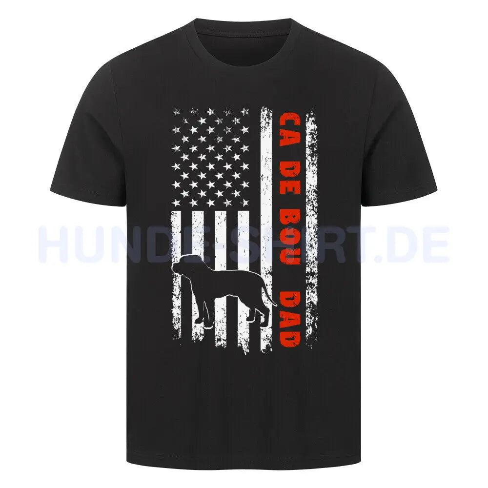 Premium T-Shirt "Ca de Bou - Flag DAD" Schwarz – hunde-shirt.de