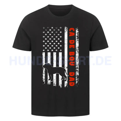 Premium T-Shirt "Ca de Bou - Flag DAD" Schwarz – hunde-shirt.de