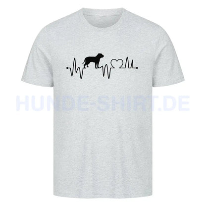 Premium T-Shirt "Ca de Bou - Heartbeat" Heather Grey – hunde-shirt.de