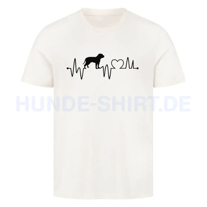 Premium T-Shirt "Ca de Bou - Heartbeat" Natural Raw – hunde-shirt.de