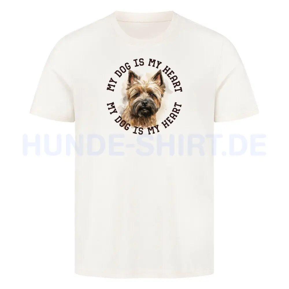 Premium T-Shirt "Cairn Terrier HEART" Natural Raw – hunde-shirt.de