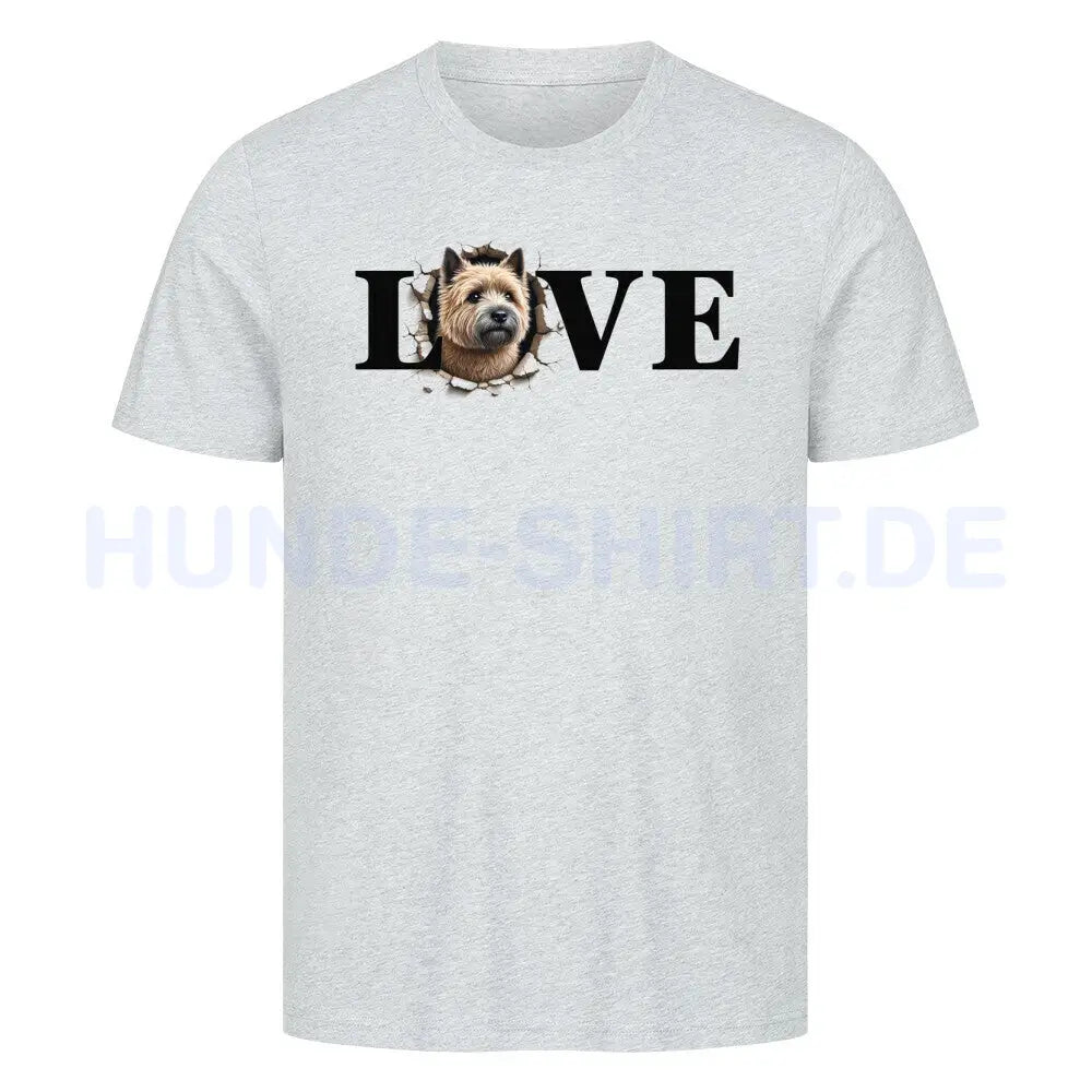 Premium T-Shirt "Cairn Terrier LOVE" Heather Grey – hunde-shirt.de