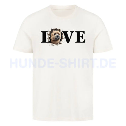 Premium T-Shirt "Cairn Terrier LOVE" Natural Raw – hunde-shirt.de