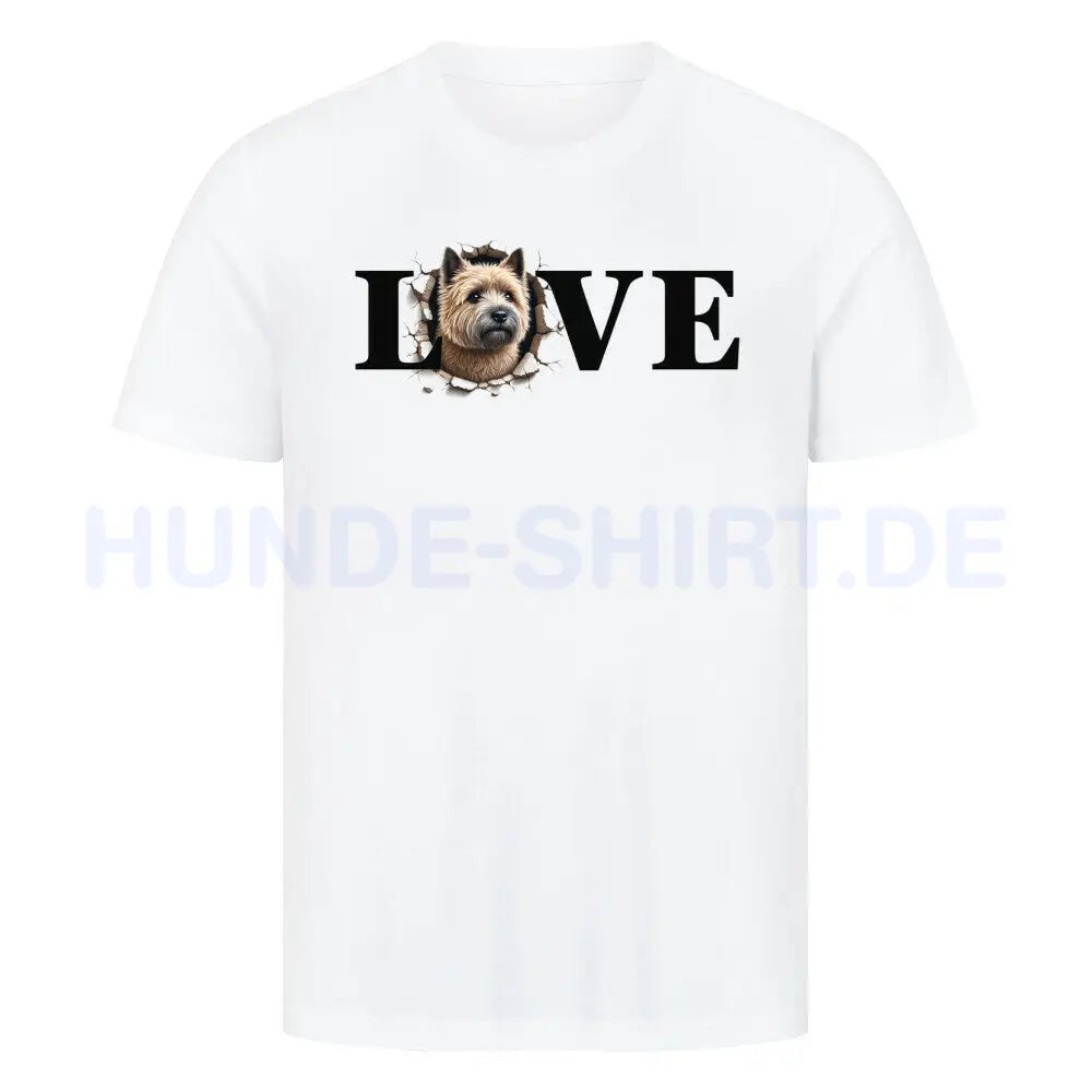 Premium T-Shirt "Cairn Terrier LOVE" Weiß – hunde-shirt.de