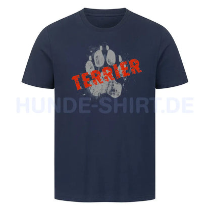 Premium T-Shirt "Cairn Terrier - PAW" French Navy – hunde-shirt.de