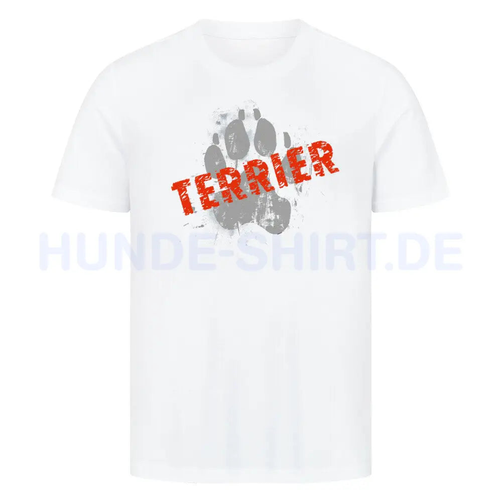 Premium T-Shirt "Cairn Terrier - PAW" Weiß – hunde-shirt.de