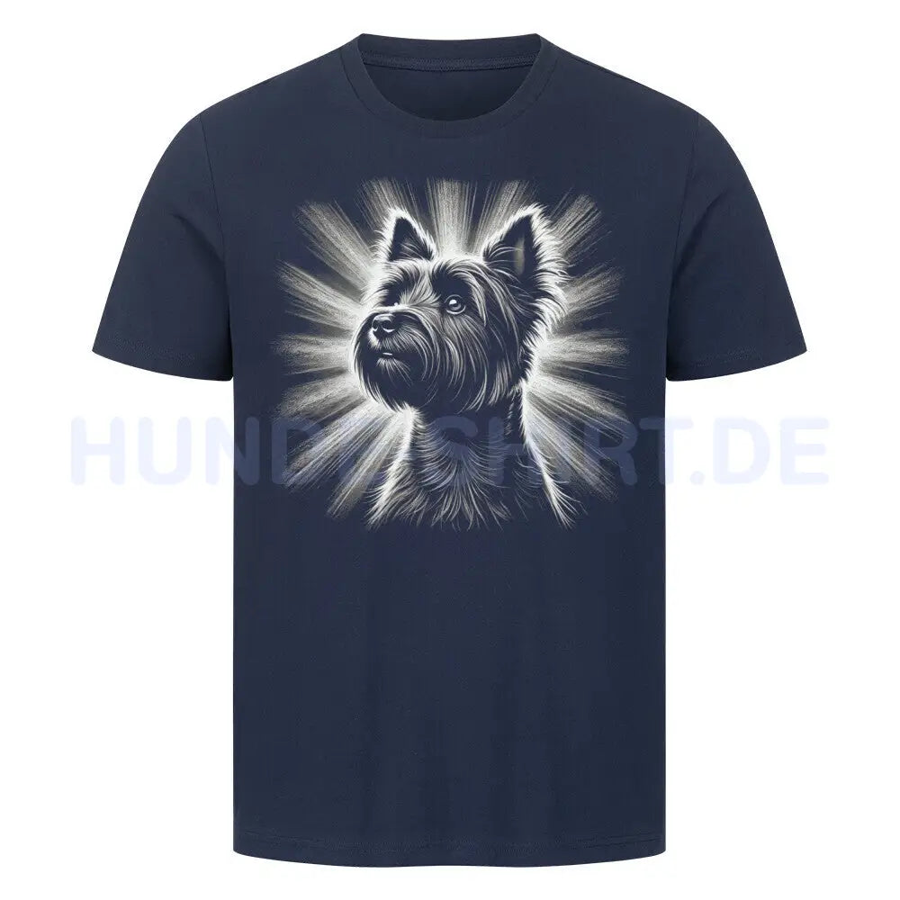 Premium T-Shirt "Cairn Terrier - Shine" French Navy – hunde-shirt.de