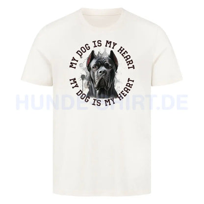 Premium T-Shirt "Cane Corso HEART" Natural Raw – hunde-shirt.de