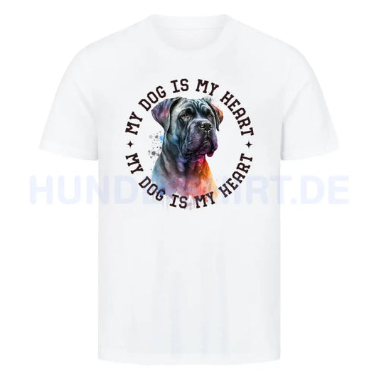 Premium T-Shirt "Cane Corso HEART" Weiß – hunde-shirt.de