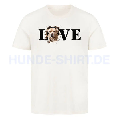 Premium T-Shirt "Cane Corso hell LOVE" Natural Raw – hunde-shirt.de