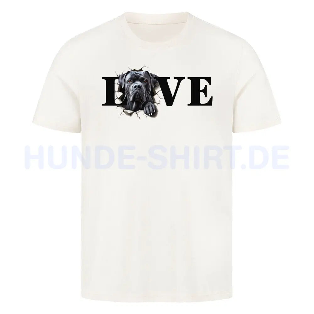 Premium T-Shirt "Cane Corso LOVE" Natural Raw – hunde-shirt.de