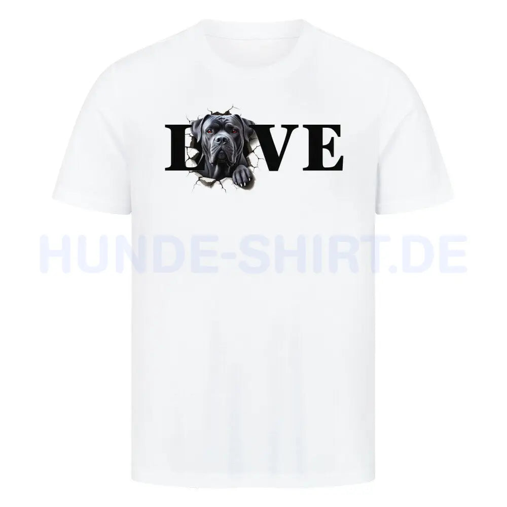 Premium T-Shirt "Cane Corso LOVE" Weiß – hunde-shirt.de