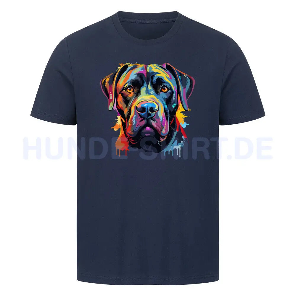 Premium T-Shirt "Cane Corso Paint" French Navy – hunde-shirt.de