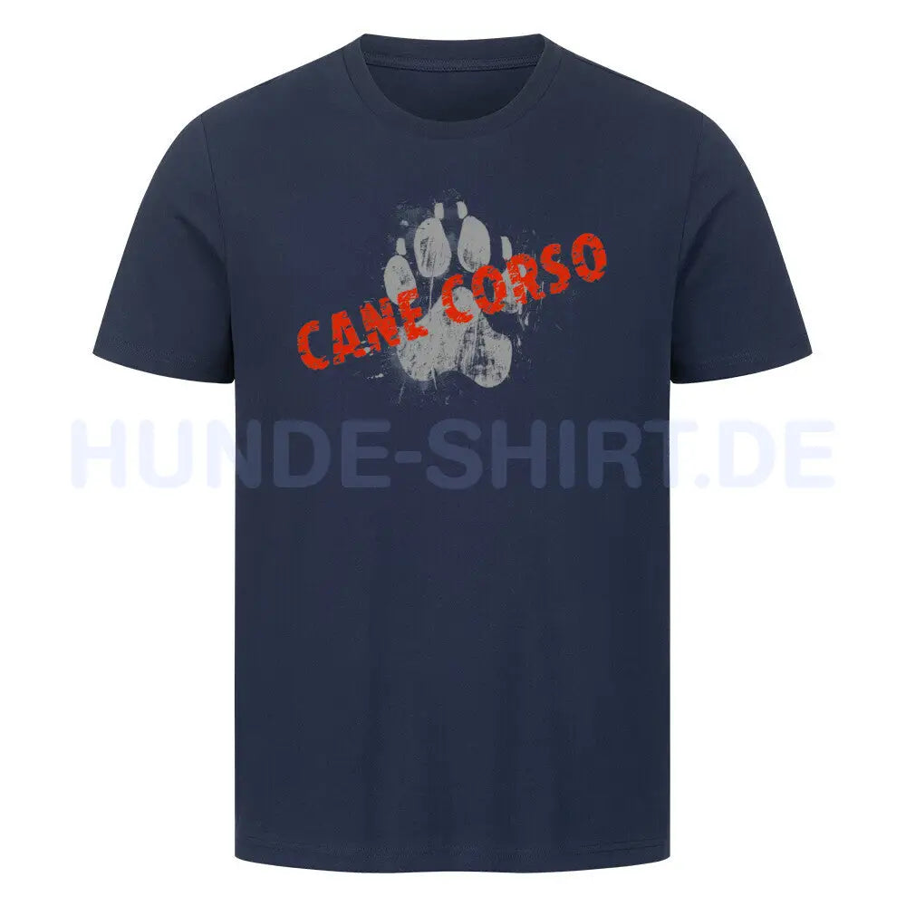 Premium T-Shirt "Cane Corso - PAW" French Navy – hunde-shirt.de