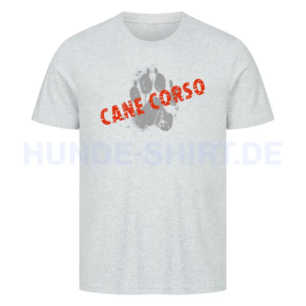 Premium T-Shirt "Cane Corso - PAW" Heather Grey – hunde-shirt.de