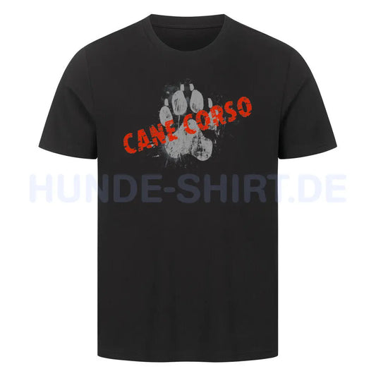 Premium T-Shirt "Cane Corso - PAW" Schwarz – hunde-shirt.de