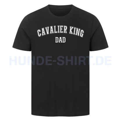 Premium T-Shirt "Cavalier King Charles - DAD" Schwarz – hunde-shirt.de